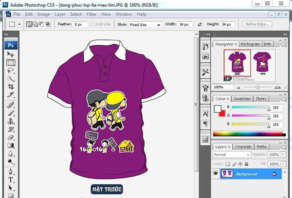 Thiết kế áo lớp online bằng photoshop